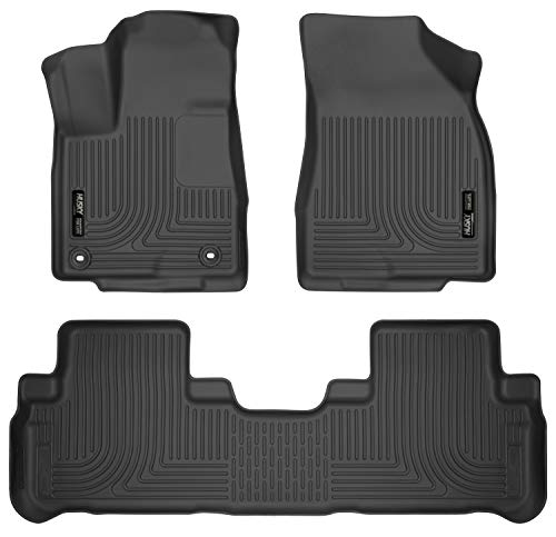 Husky Liners s Weatherbeater Series | Front & 2nd Seat Floor Liners - Black | 99601 | Fits 2014-2019 Toyota Highlander 3 Pcs