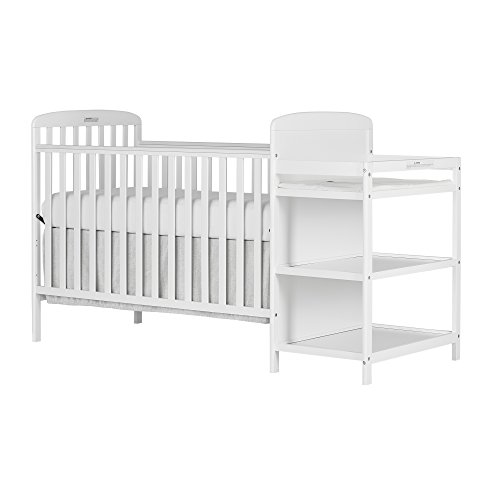 Dream on Me , Anna 4-in-1 Full Size Crib and Changing Table Combo, White
