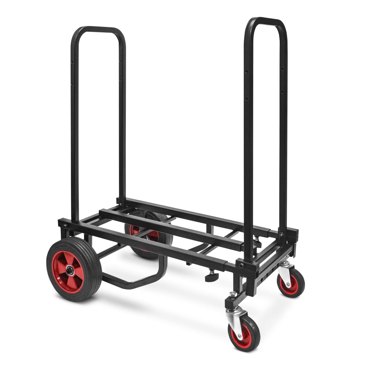 Pyle Adjustable Professional Equipment Cart - Compact 8-in-1 Folding Multi-Cart, Hand Truck/Dolly/Platform Cart