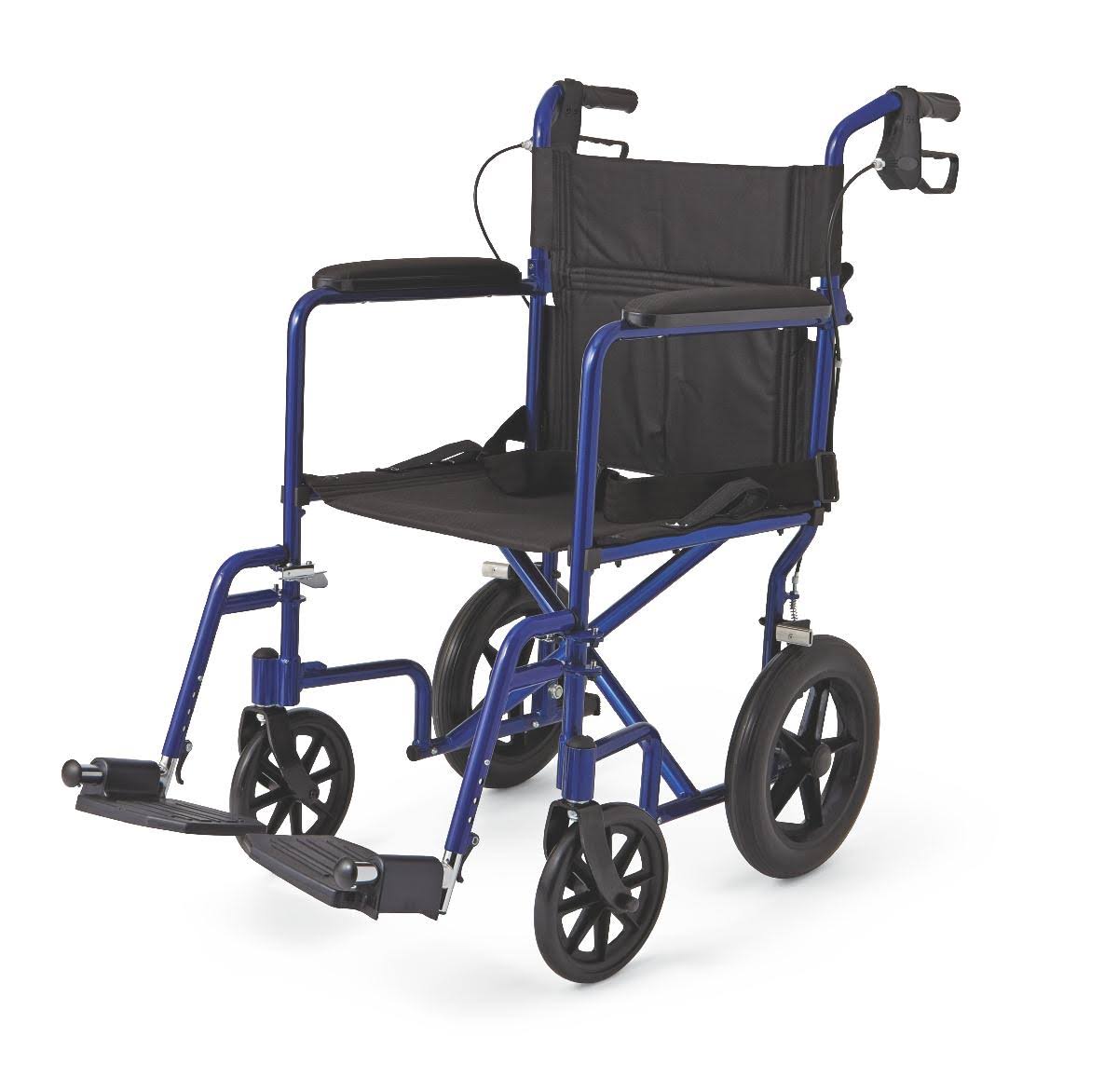Medline MDS808210ABE Aluminum Transport Chair with 12