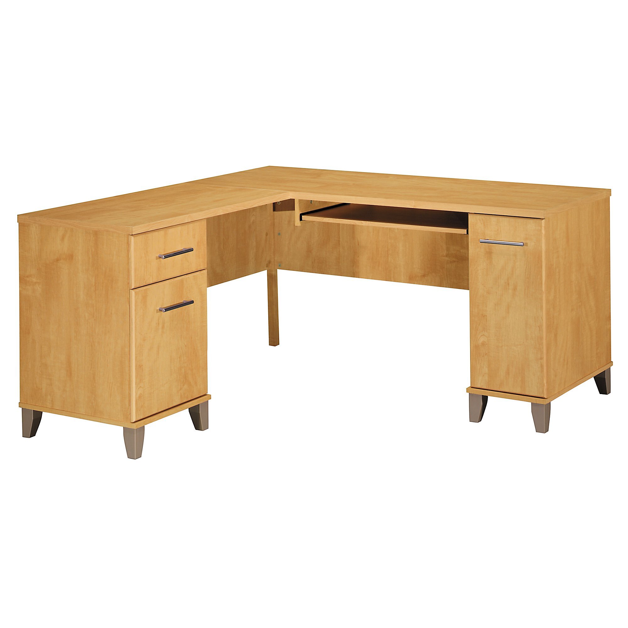 Bush Furniture WC81430 L Shaped Desk with Storage, 60W,...