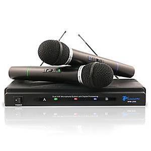 Technical Pro WM201 Dual Signal VHF High Band Microphone System, 100Hz-10kHz Frequency Response