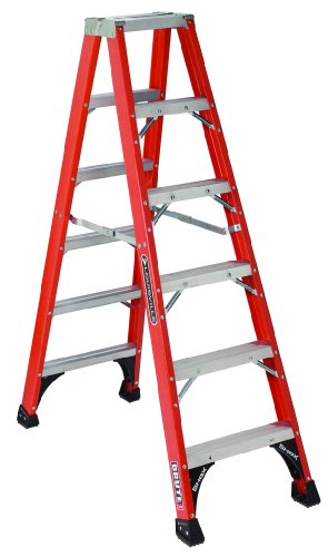 Louisville Ladder 6-Feet Fiberglass Twin Front Ladder, ...