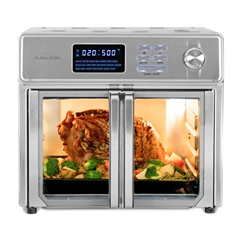 Kalorik MAXX® AFO 46045 SS Digital Air Fryer Oven 26 Quart 10-in-1 Countertop Toaster Oven & Air Fryer Combo - Grill, Rotisserie, Dehydrator, Pizza Oven, & More | 1750W | Stainless Steel