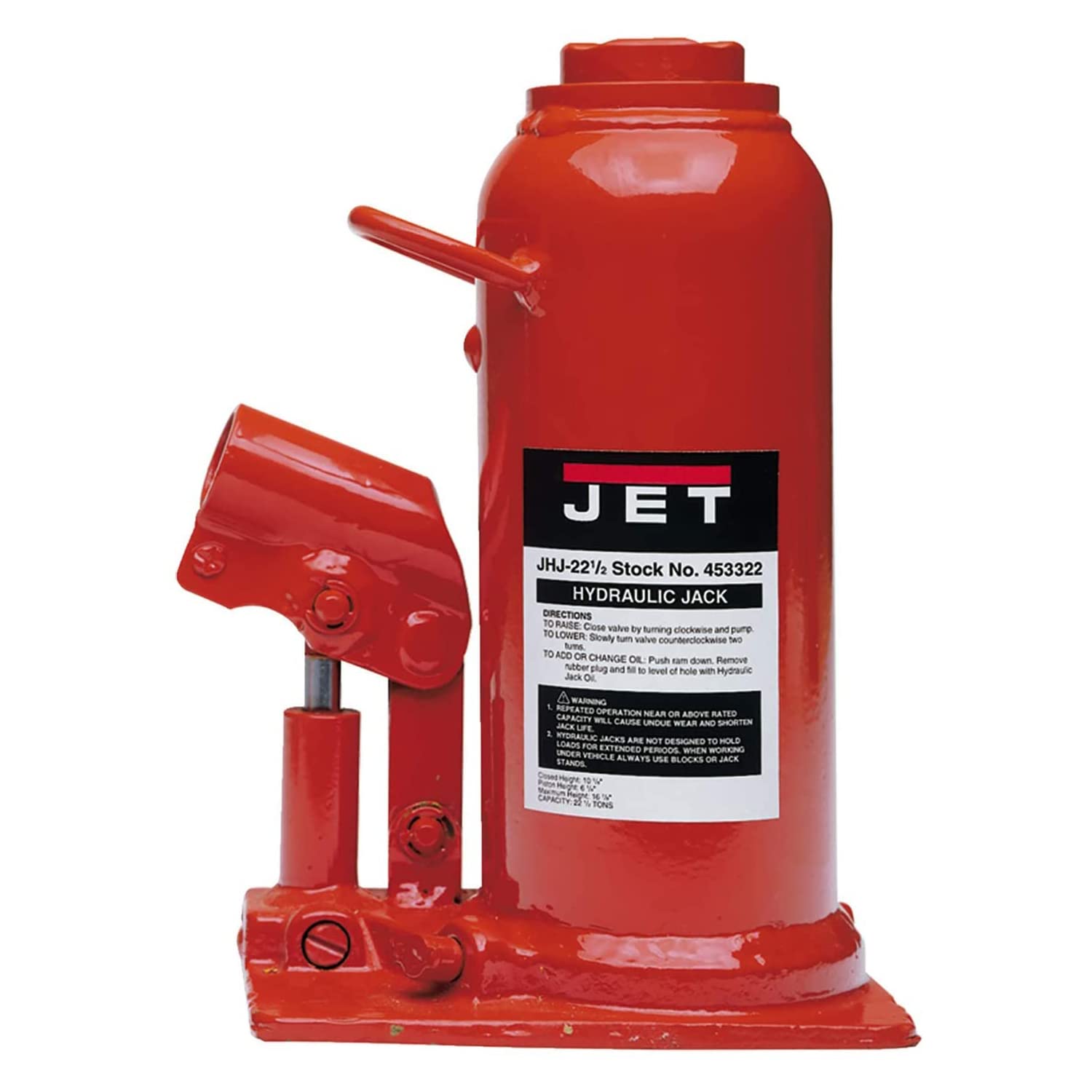 JET JHJ-22-1/2, 22-1/2-Ton Hydraulic Bottle Jack (45332...