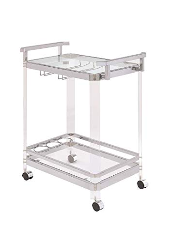 Coaster Home Furnishings CO- Serving Cart, Clear