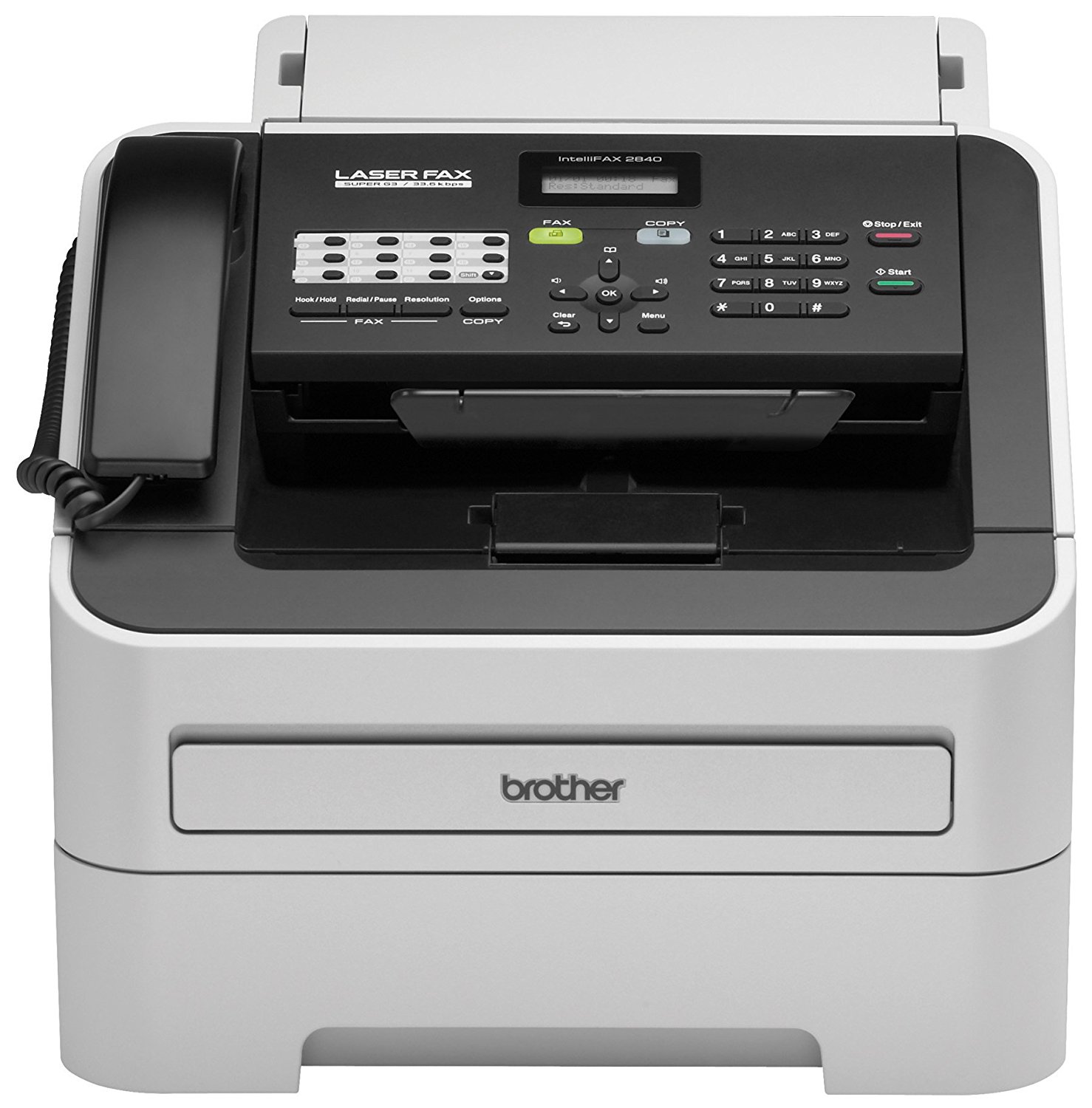 Brother Printer RFAX2840 Wireless Monochrome Printer with Scanner & Fax (Certified Refurbished)