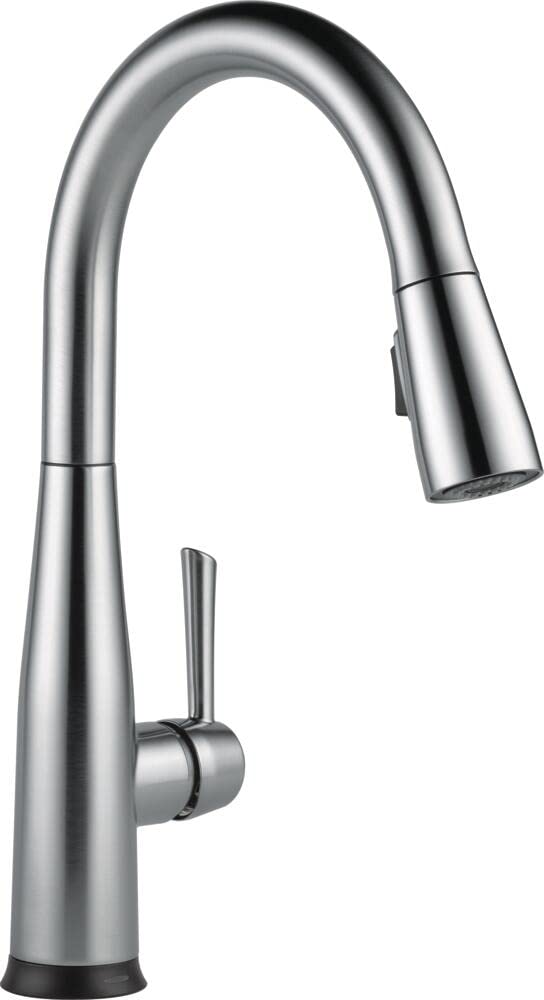 Delta Faucet Essa VoiceIQ Touchless Kitchen Faucet with Pull Down Sprayer, Smart Faucet, Alexa and Google Assistant Voice Activated, Kitchen Sink Faucet, Arctic Stainless 9113TV-AR-DST
