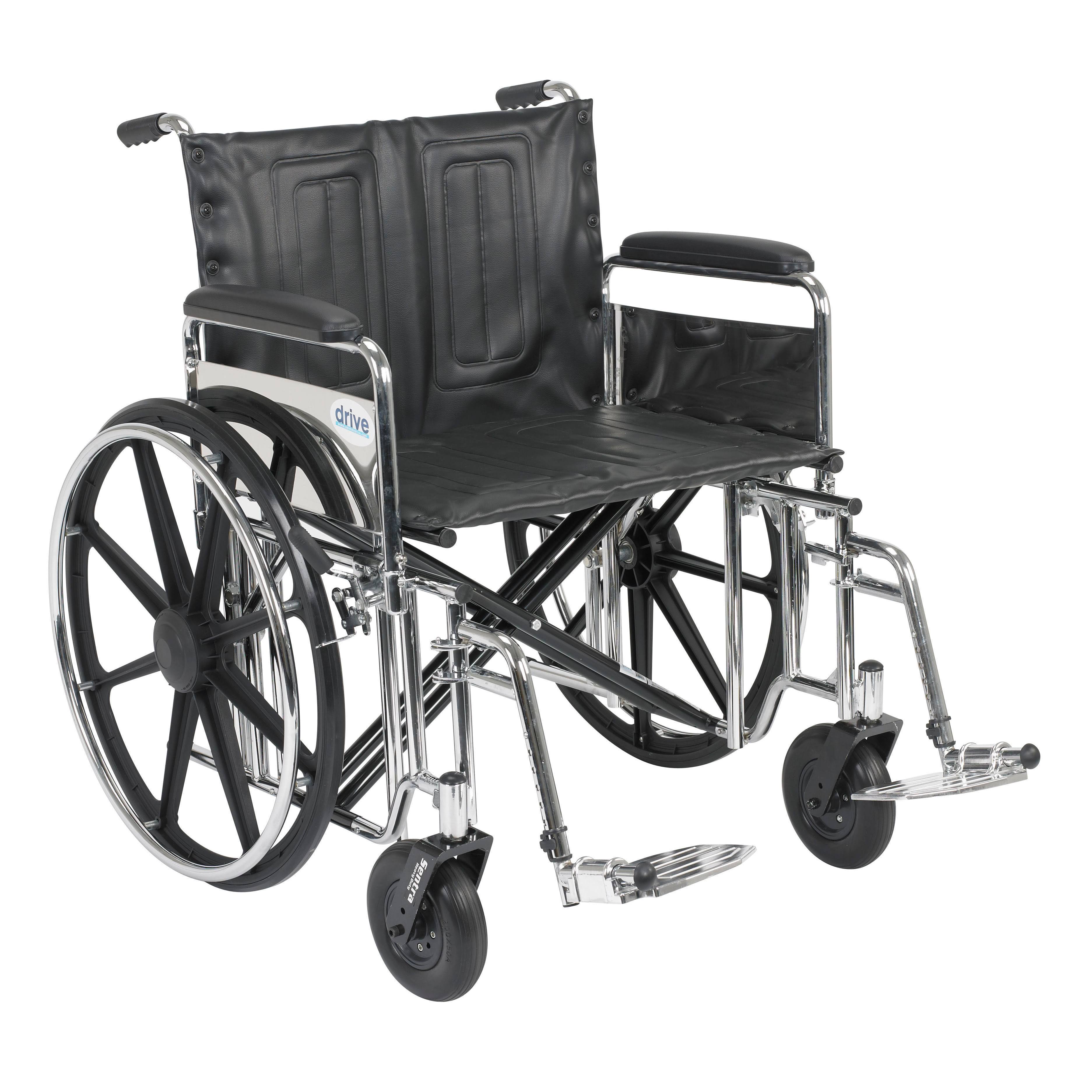 Drive Medical Sentra Extra Heavy Duty Wheelchair with V...