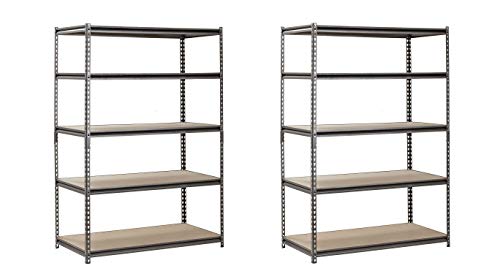 EDSAL Heavy Duty Garage Shelf Steel Metal Storage 5 Level Adjustable Shelves Unit 72