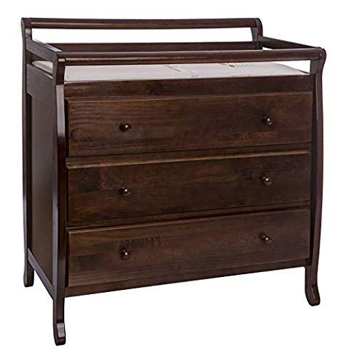 Dream on Me Liberty Collection 3 Drawer Changing Table (Espresso w/Changing Pad)
