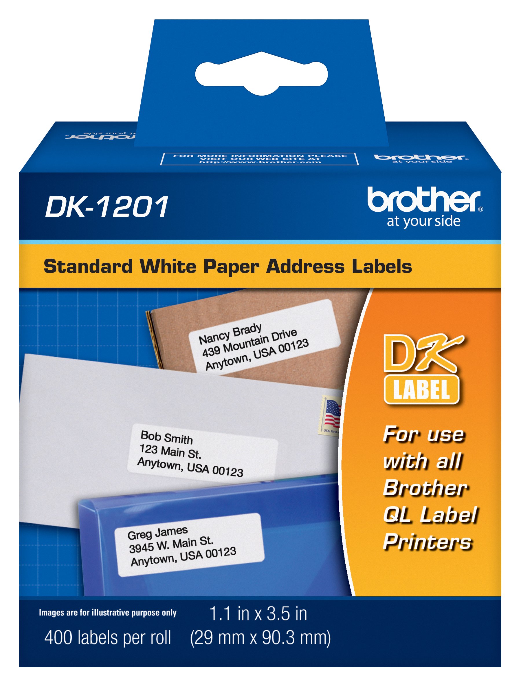 Brother Genuine DK1201 Die-Cut Standard Rolled Address ...