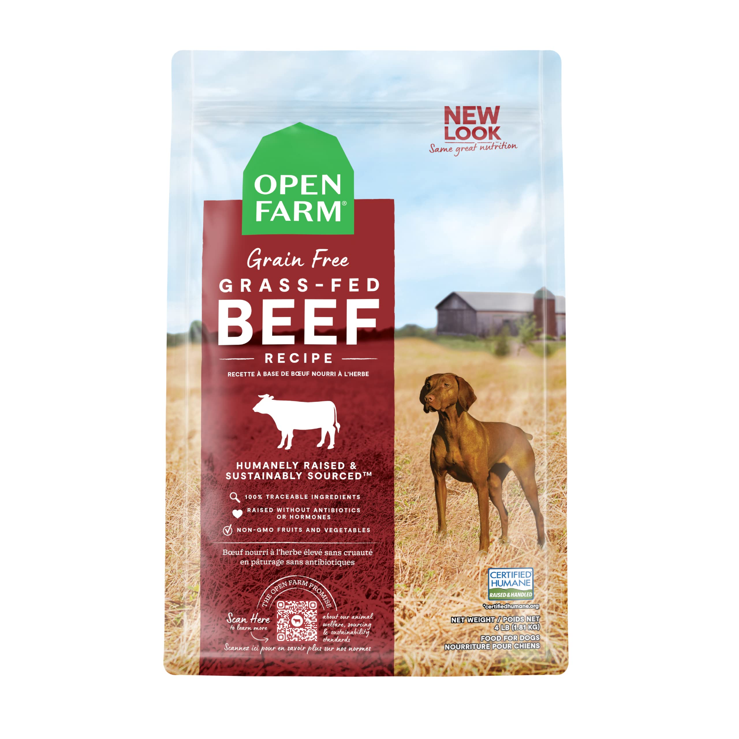 Open Farm Grain-Free Dry Dog Food, Humanely Raised Meat Recipe with Non-GMO Superfoods and No Artificial Flavors or Preservatives