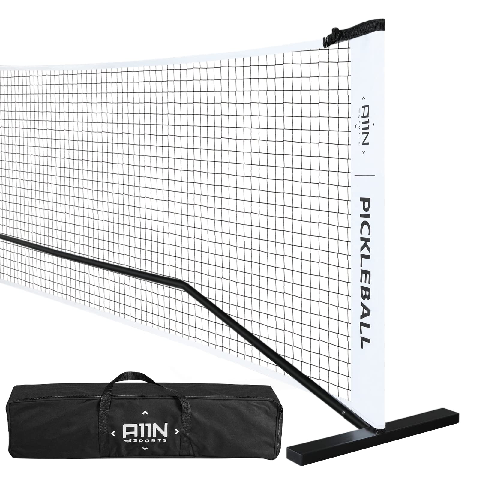 A11N SPORTS A11N Portable Pickleball Net System, Designed for All Weather Conditions with Steady Metal Frame and Strong PE Net, Regulation Size Net with Carrying Bag