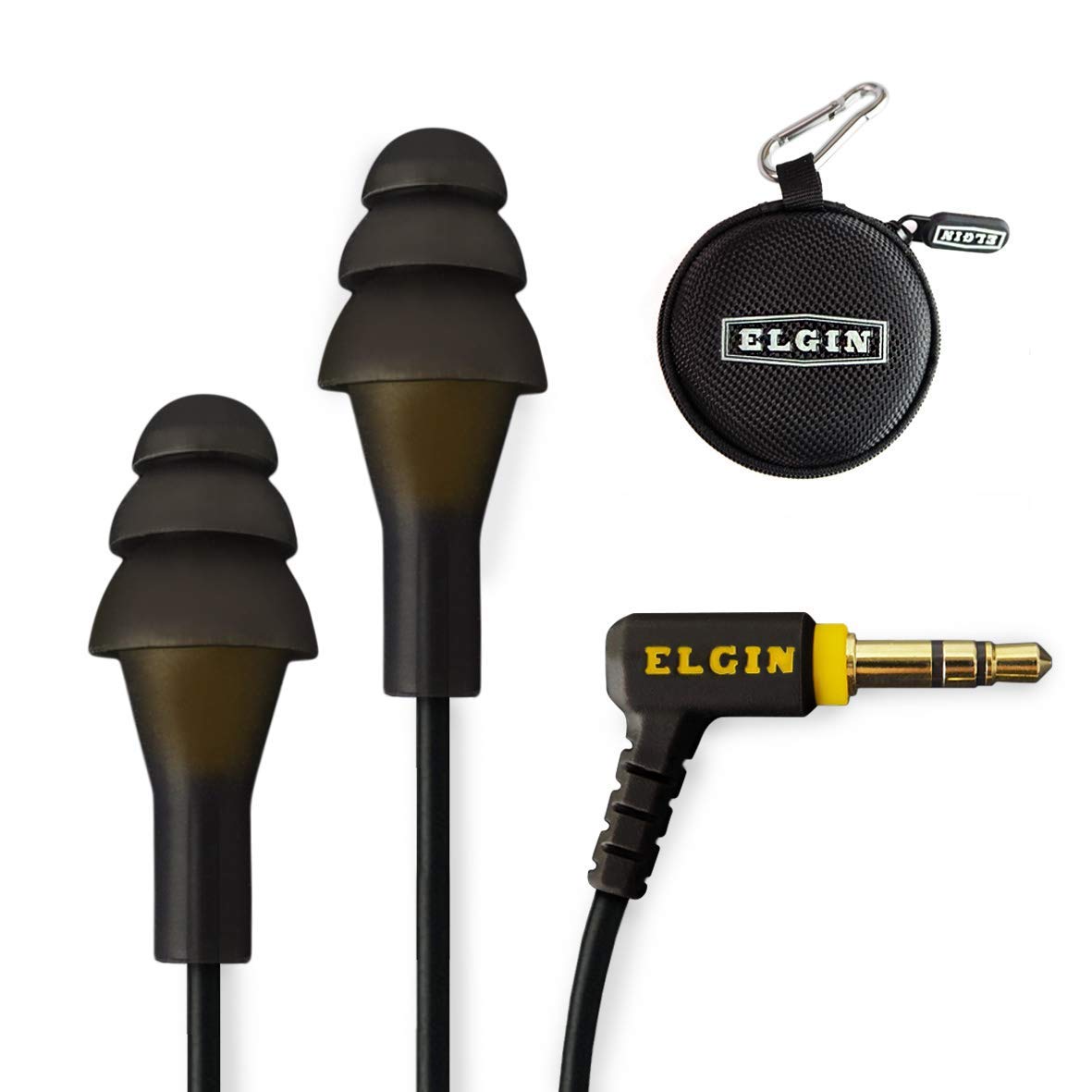 Elgin Ruckus Earplug Earbuds | OSHA Compliant Noise Reduction in-Ear Headphones : Isolating Ear Plug Earphones