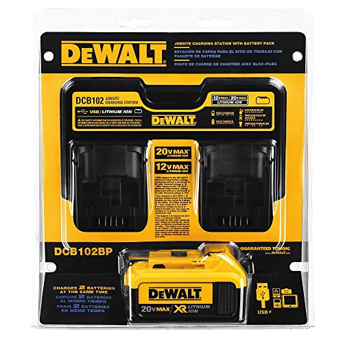 DEWALT 20V MAX* Charging Station for Jobsite with 4Ah B...