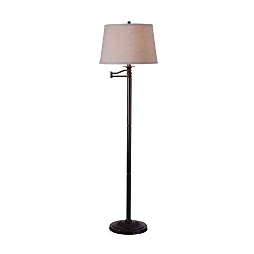 Kenroy Home Classic Swing Arm Floor Lamp ,59 Inch Height, 24 Inch Extension with Copper Bronze Finish