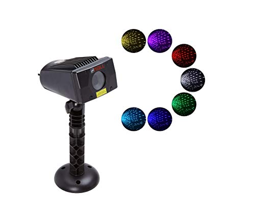 LedMAll Motion Snow Fall Full Spectrum Star Effects 7 Color White Laser Christmas Lights, and Decorative Lights with Remote Control
