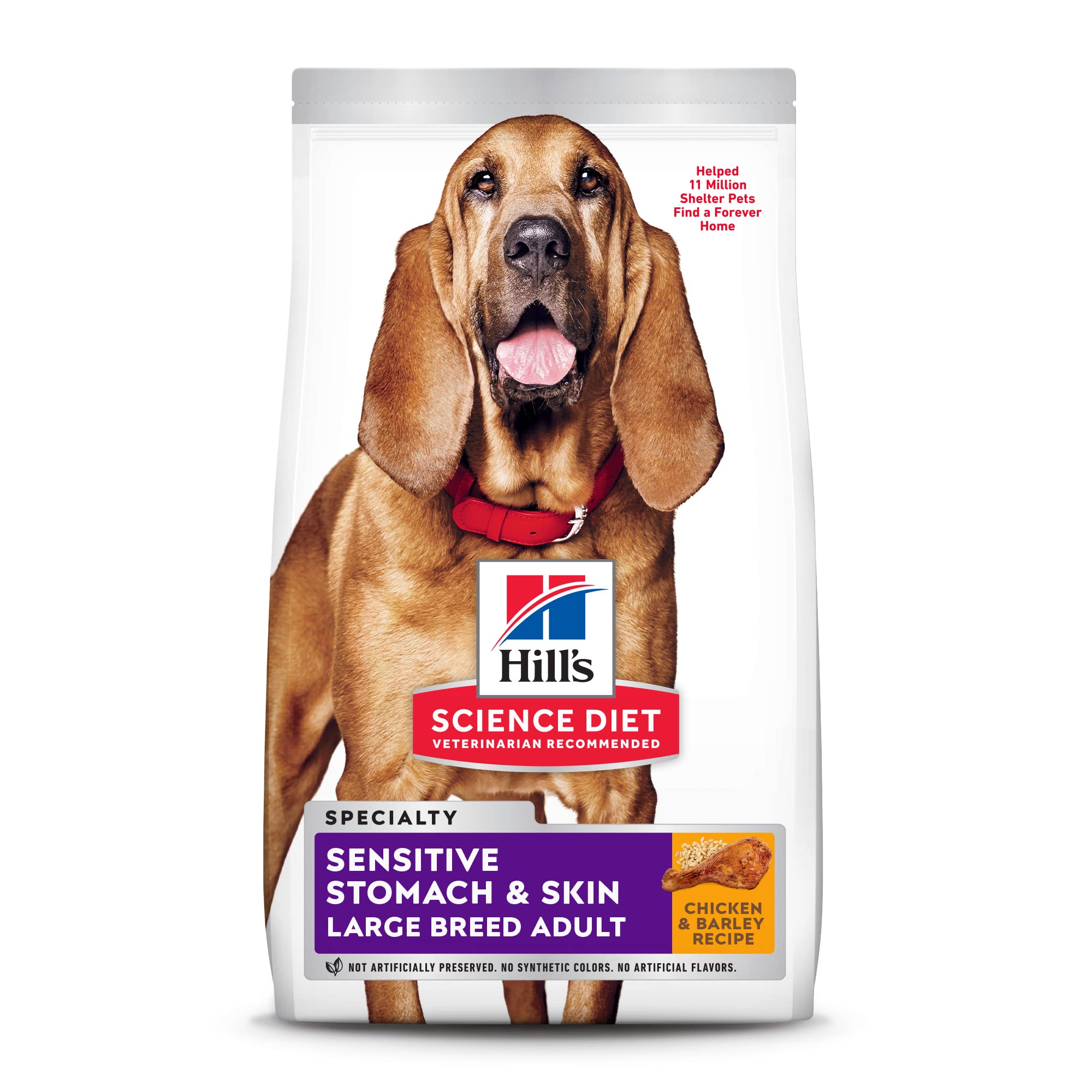 Hill's Science Diet Adult Sensitive Stomach And Skin Large Breed Dry Dog Food, Chicken Recipe, 30 lb. Bag