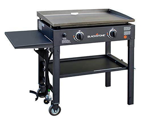 North Atlantic Imports LLC Blackstone 28 inch Outdoor Flat Top Gas Grill Griddle Station - 2-burner - Propane Fueled - Restaurant Grade - Professional Quality