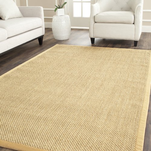 Safavieh Natural Fiber Collection NF443A Sisal Area Rug, 9' x 9' Square, Maize/Wheat