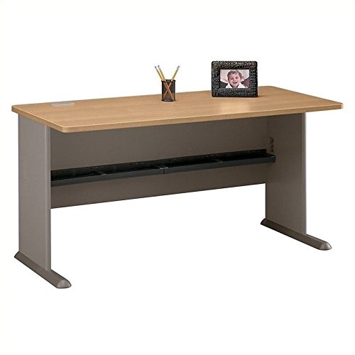 Bush Business Furniture 60 in. Desk in Light Oak - Series A