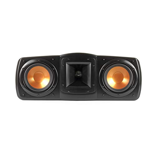 Klipsch Synergy Black Label C-200 Center Channel Speaker for Crystal-Clear Dialogue and Vocals with Proprietary Horn Technology, Dual 5.25? High-Output Woofers, and Dynamic 1? Tweeter in Black
