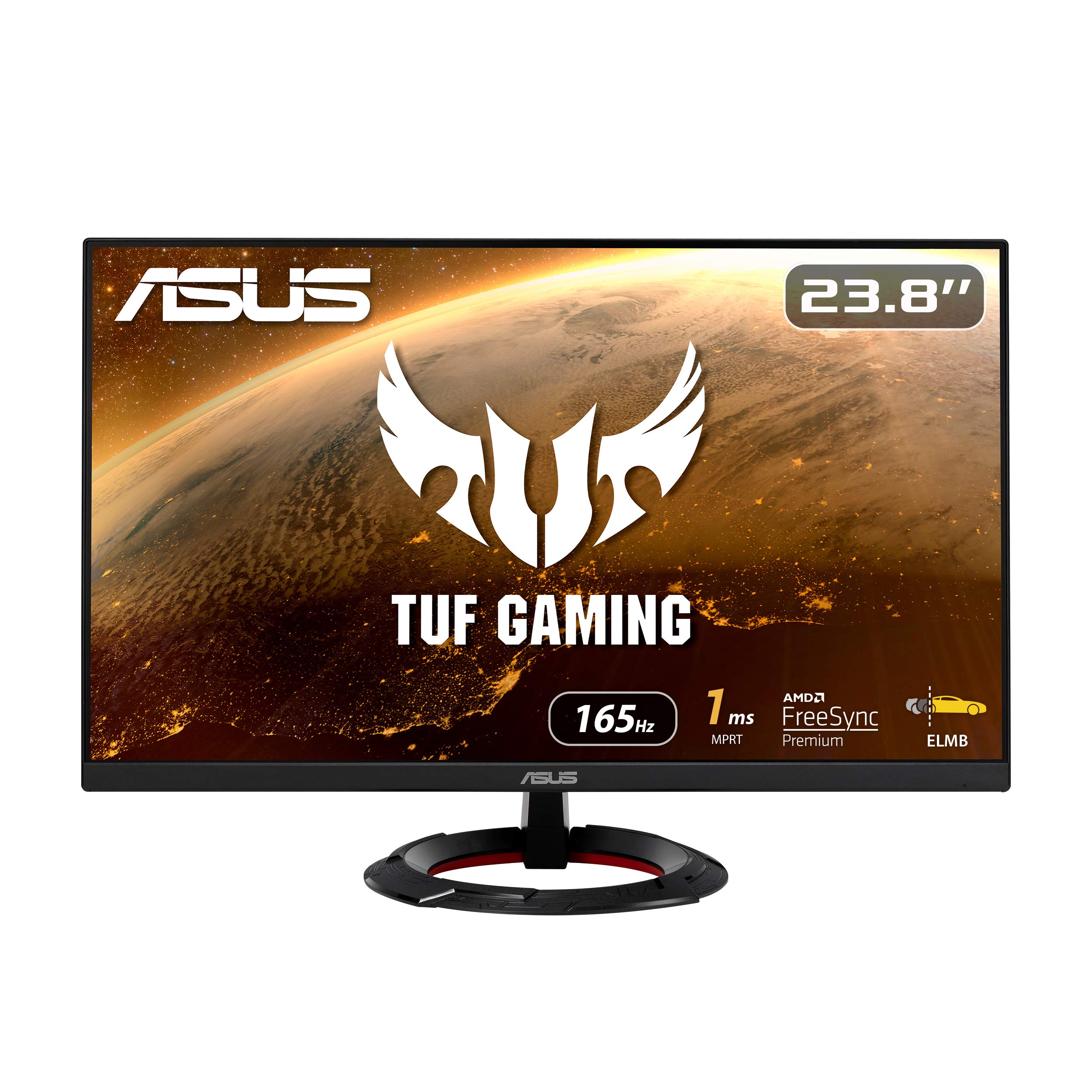 Asus 24.5" 1080P Gaming Monitor (VG258QR) - Full HD, 165Hz (Supports 144Hz), 0.5ms, Extreme Low Motion Blur, Speaker, Adaptive-Sync, G-SYNC Compatible, VESA Mountable, DisplayPort