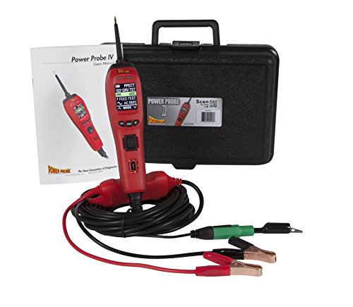 Power Probe IV w/Case & Acc - Red (PP401AS) [Car Diagnostic Test Tool Digital Volt Meter ACDC Current Resistance Circuit Tester Fuel Injector Tester]