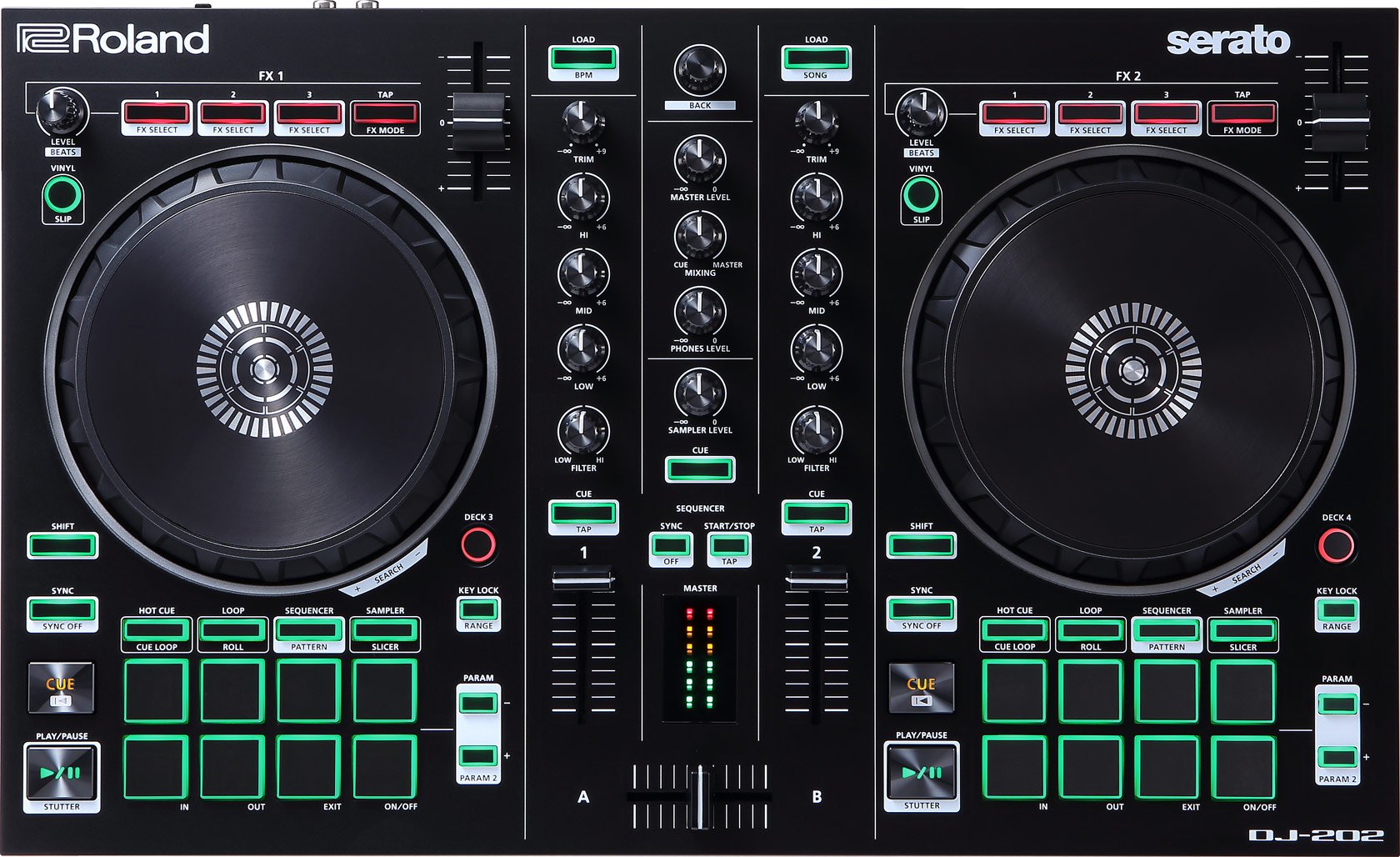 Roland  Two-channel, Four-deck Serato DJ Controller wit...