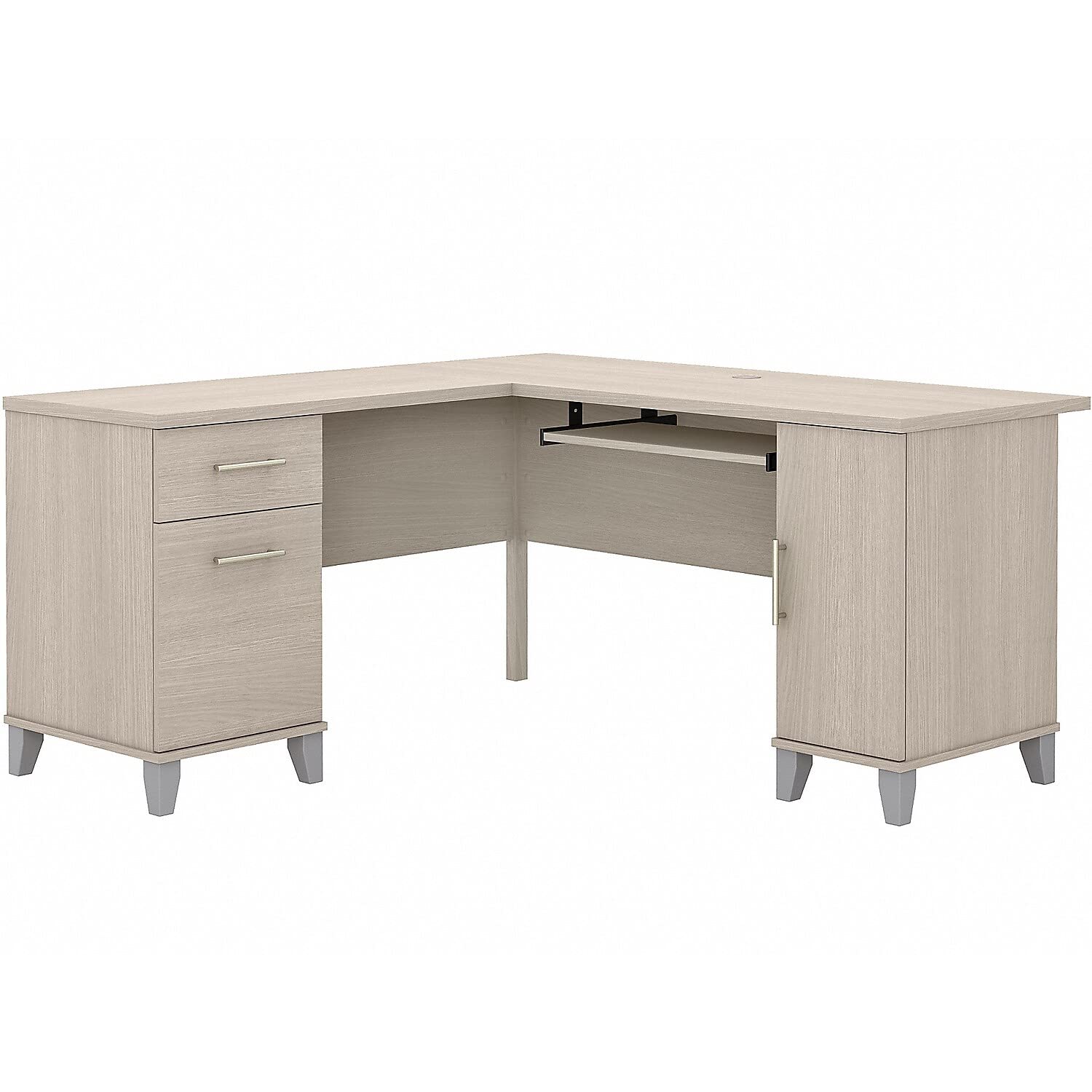 Bush Furniture Somerset 60W L Shaped Desk with Storage ...