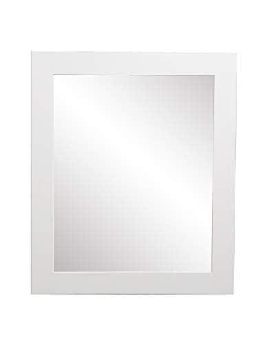 BrandtWorks , LLC BM003M Wall Mirror, 27" X 32", Pure White,27" X 32"