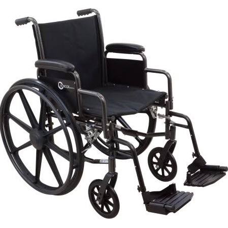 ROSCOE MEDICAL, INC. K3-Lite Wheelchair with Removable Desk-Length Arms and Swing-Away Footrests, 16