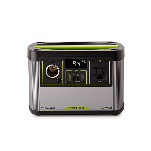 Goal Zero Yeti 200X Lithium Portable Power Station, 200Wh Power Station with AC Inverter and USB-C PD Fast-Charging