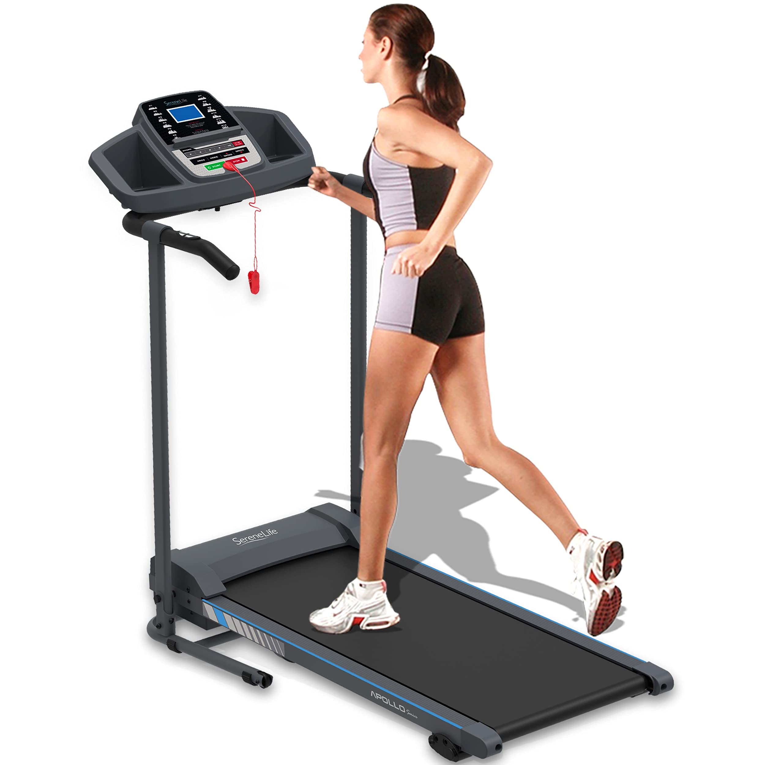 SereneLife Folding Treadmill - Foldable Home Fitness Eq...