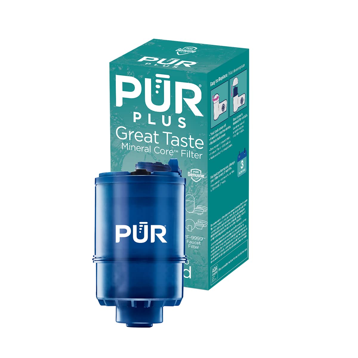 PUR Plus Mineral Core Faucet Mount Water Filter Replace...