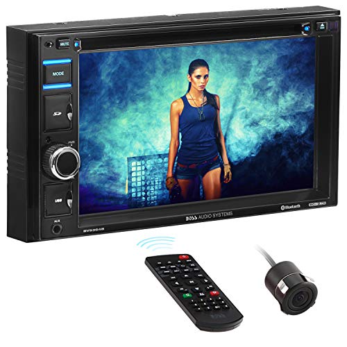 BOSS Audio Systems Systems BVB9364RC Car DVD Player - Double Din, Bluetooth Audio and Hands-Free Calling, 6.2 Inch Touchscreen LCD, MP3, CD, DVD, USB, SD, AUX in, AM/FM Radio, Rearview Camera Included