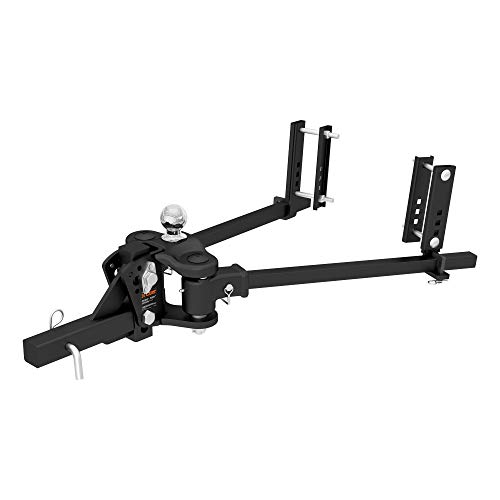 CURT 17500 TruTrack Weight Distribution Hitch with Sway Control, Up to 10K, 2-In Shank, 2-5/16-Inch Ball, Black