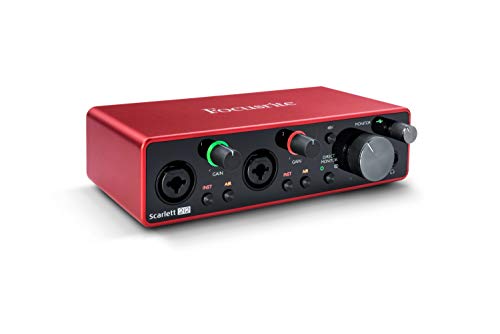 Focusrite Scarlett 2i2 (3rd Gen) USB Audio Interface with Pro Tools | First, Red (AMS-SCARLETT-2I2-3G)