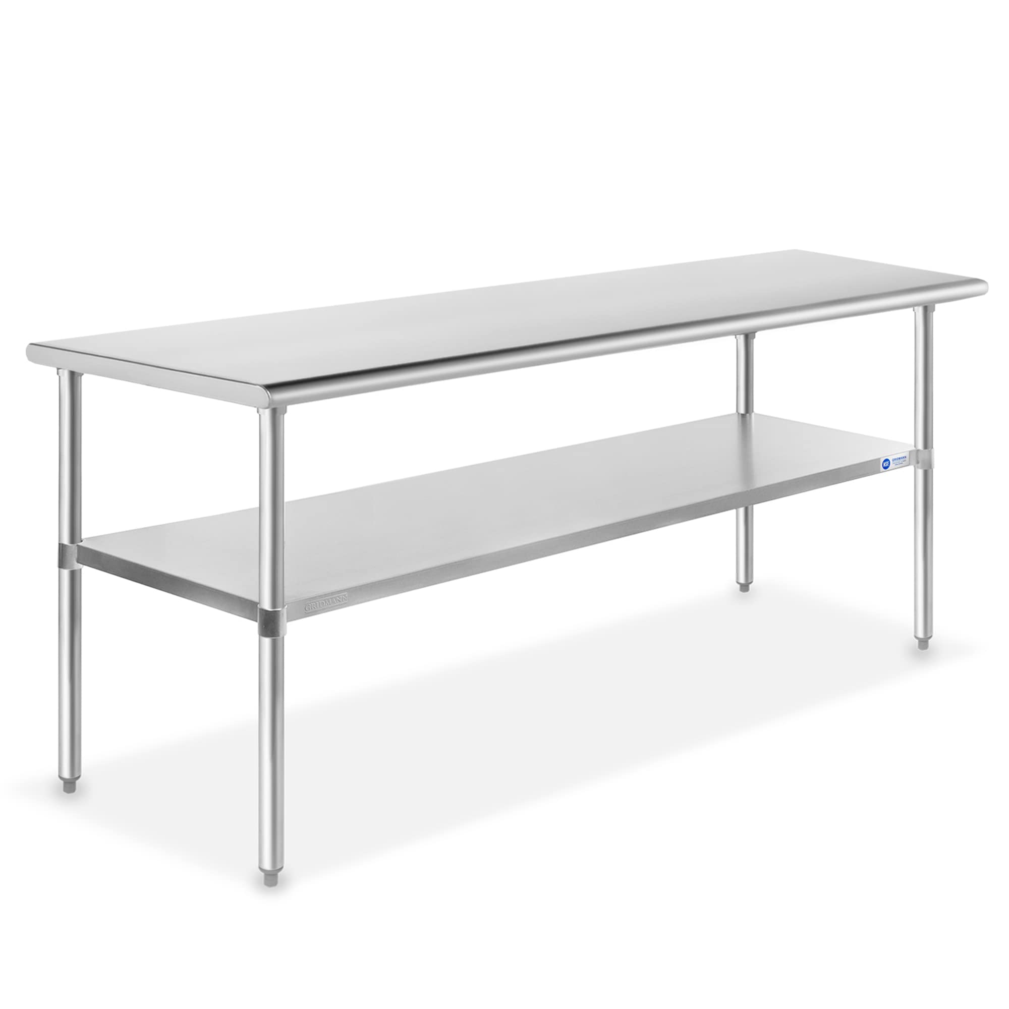 Gridmann Stainless Steel Work Table 72 x 30 Inches, NSF...