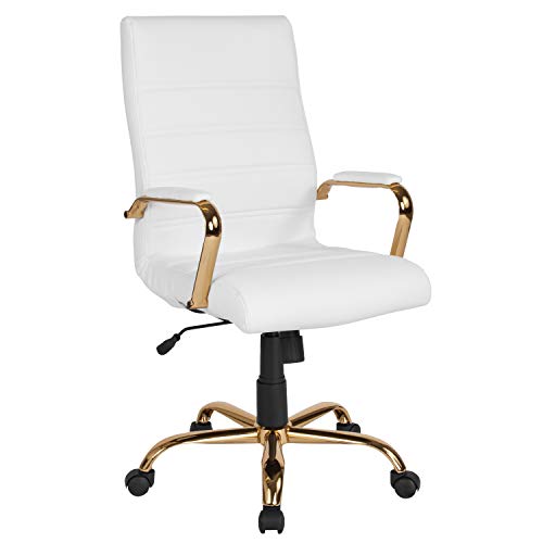 Flash Furniture High Back Desk Chair - White LeatherSof...