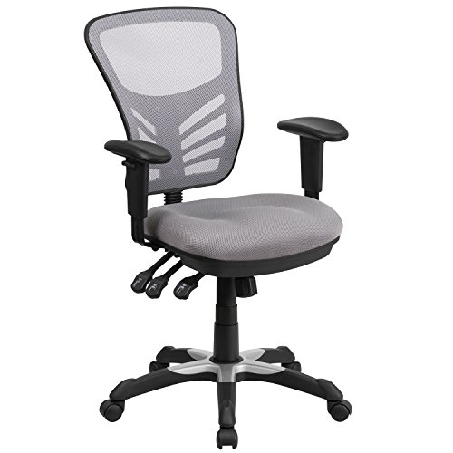 Flash Furniture Gray Mid-Back Mesh Chair