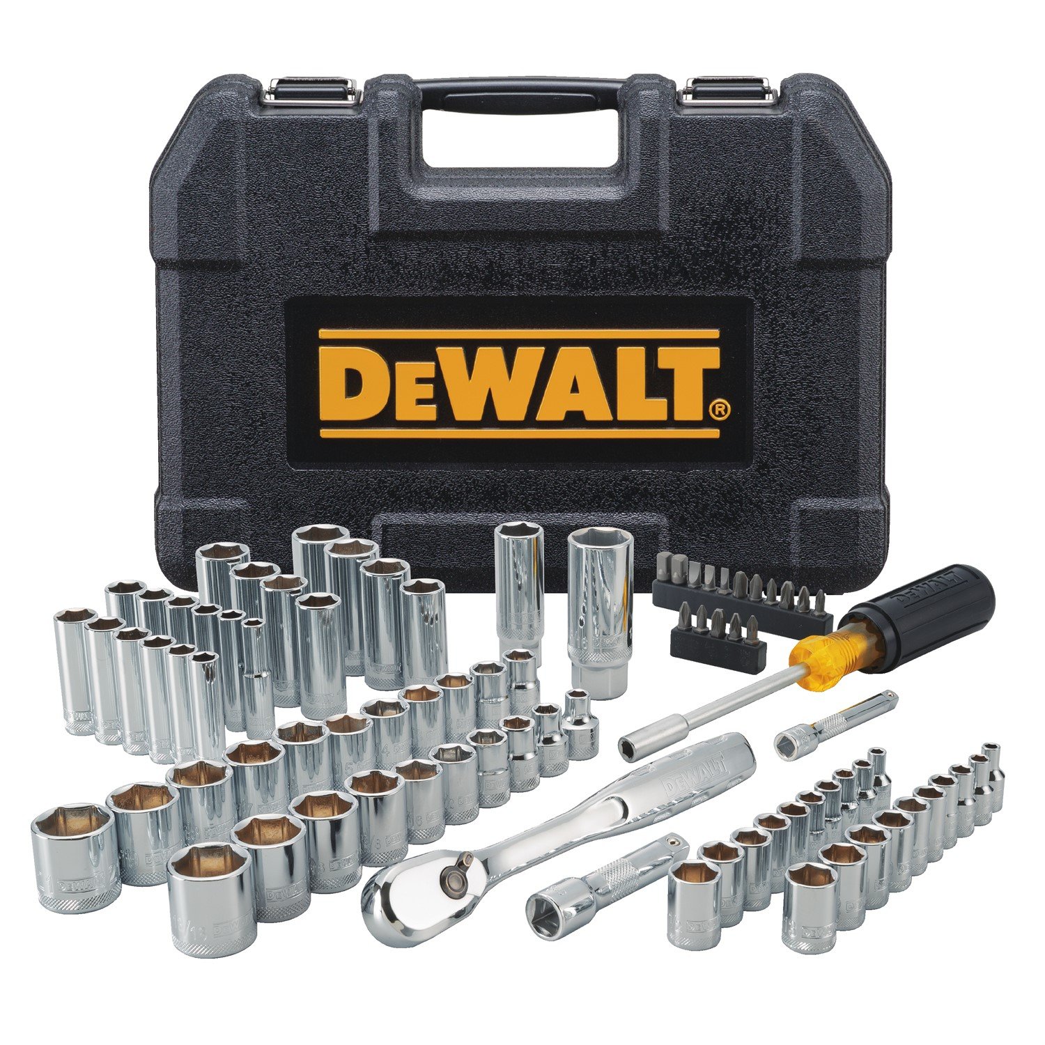 DEWALT Mechanics Tool Set, 84-Piece.