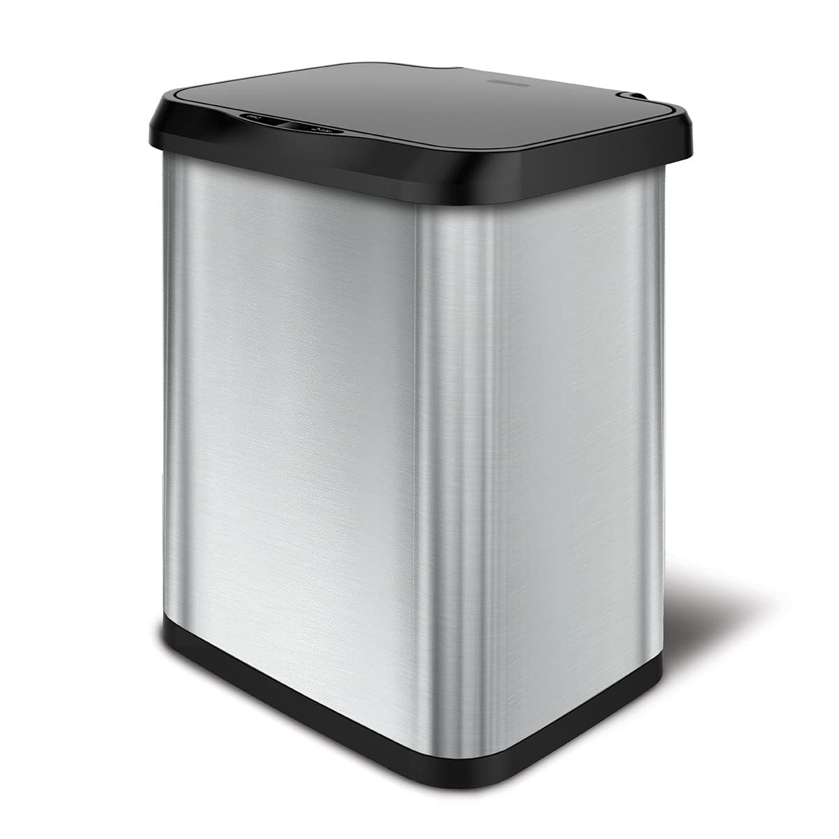 Glad Stainless Steel Trash Cans with Odor Protection | Large Metal Kitchen Garbage Bin with Soft Close Lid and Waste Bag Roll Holder