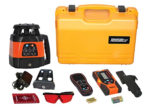 Johnson Level & Tool Johnson Level and Tool 40-6529 Electronic Self-Leveling Horizontal and Vertical Rotary Laser Kit