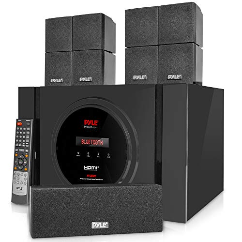 Pyle 5.1 Channel Home Theater Speaker System - 300W Blu...