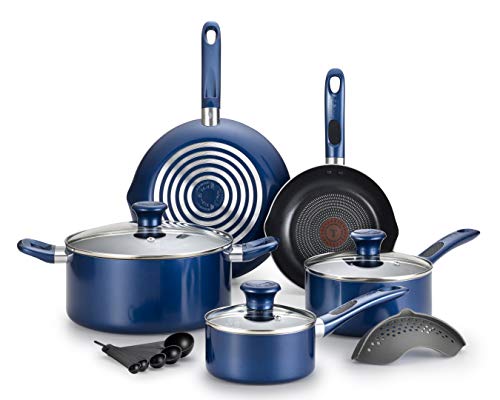 T-fal B037SE64 B037SE Excite ProGlide Nonstick Thermo-Spot Heat Indicator Dishwasher Oven Safe Cookware Set