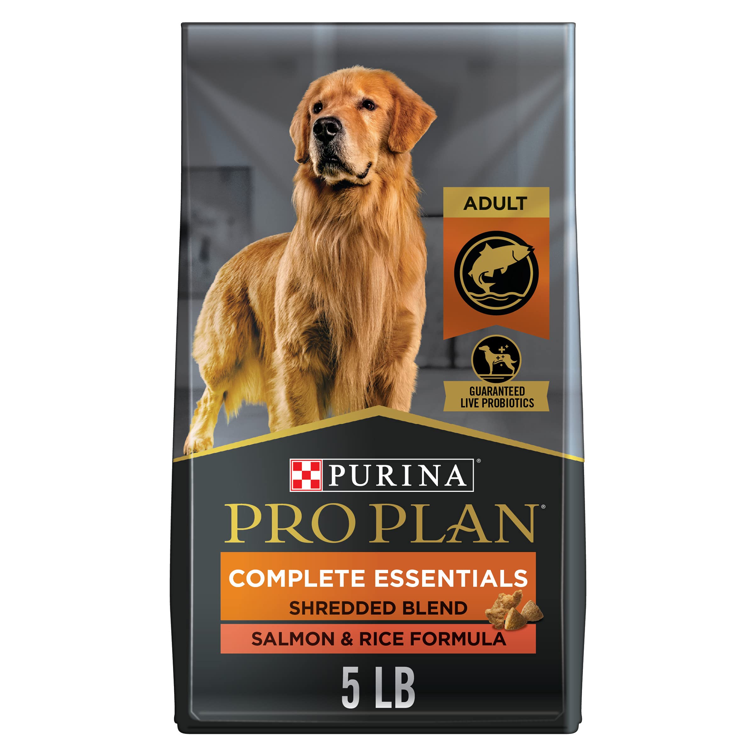 Purina High Protein Dog Food with Probiotics for Dogs, Shredded Blend Salmon & Rice Formula - 33 lb. Bag