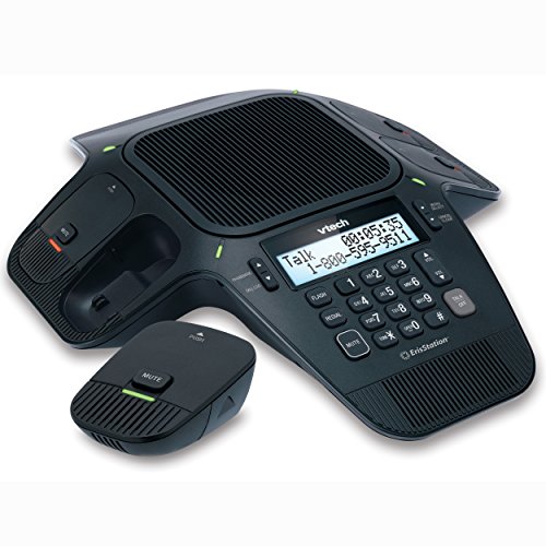 Vtech VCS704 ErisStation DECT 6.0 Conference Phone with Four Wireless Mics using Orbitlink Wireless Technology