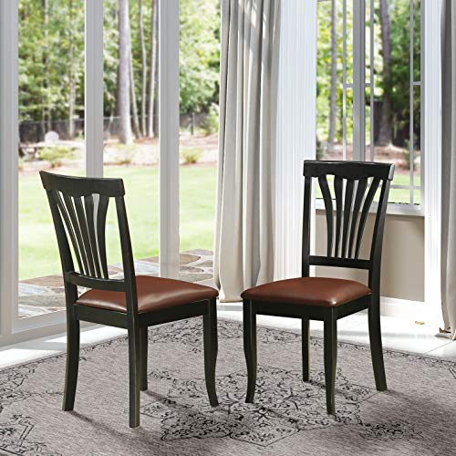 East West Furniture AVC-SBR-C Chair Set for Dining Room with Microfiber
